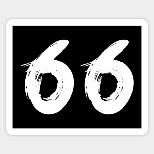 Number 66 Sticker